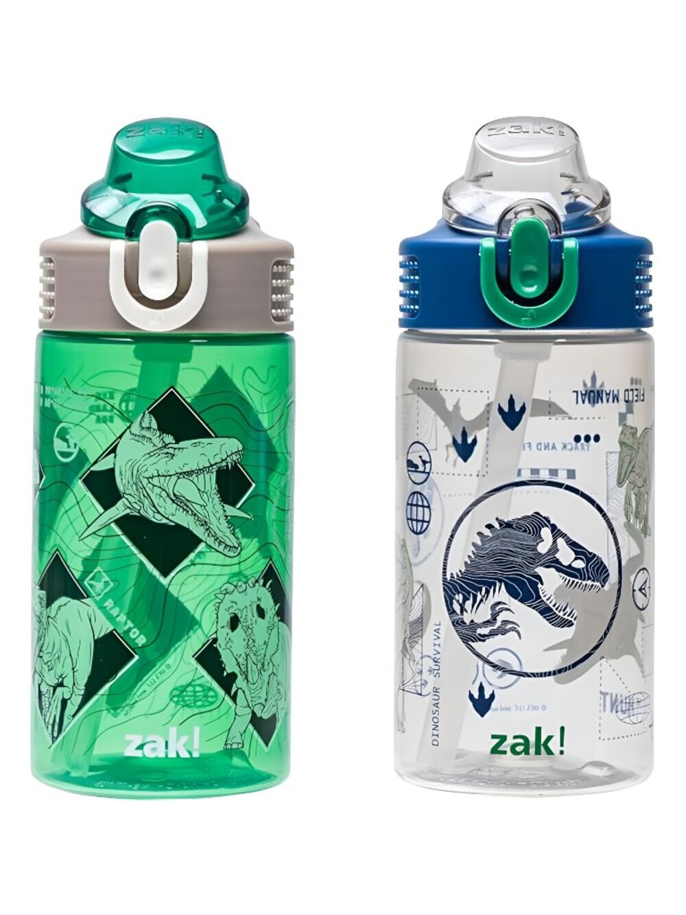 Zak Designs Jurassic World Dominion Movie Sage Kids Water Bottle For School
